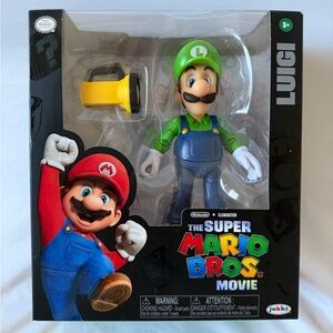 Nintendo Super Mario Movie 5 inch Luigi Action Figure with Flashlight Accessory